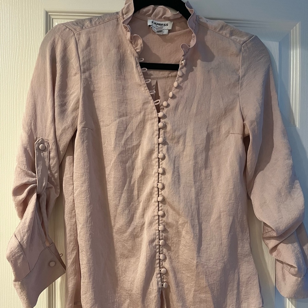 Express Pink button up Size XS
